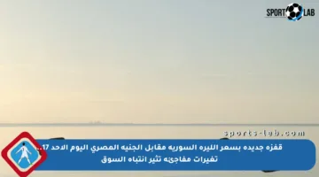 قفزة جديدة بسعر الليرة السورية مقابل الجنيه المصري اليوم الأحد 17.. تغيرات مفاجئة تثير انتباه السوق